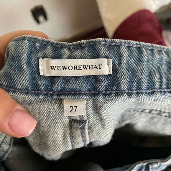 NWT WeWoreWhat Crossover Straight Leg Jean Size 27 - Picture 4 of 6